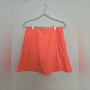 Cutter and Buck Annika Pink/Neon Orange Pickleball Golf Skirt with Pockets | M